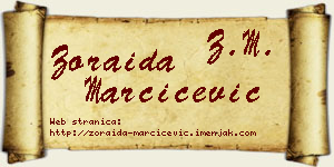 Zoraida Marčićević vizit kartica